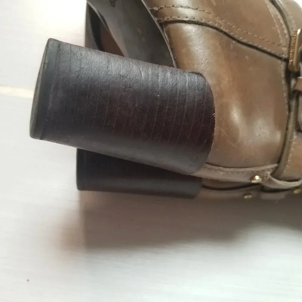 Tory Burch Over The Knee Leather Heeled Boots 5